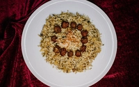 کلم پلو با گوشت