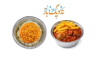 برنج و خورشت قیمه سیب زمینی