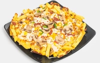 سیب زمینی با قارچ و پنیر
