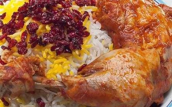 زرشک پلوبا مرغ (شاندیزی)