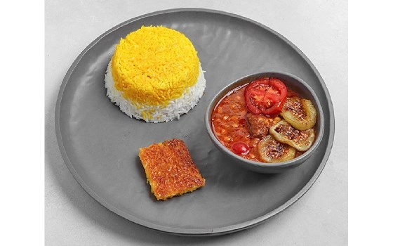 چلو خورشت قیمه بادمجان
