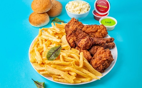 مرغ سوخاری هشت تکه نرمال