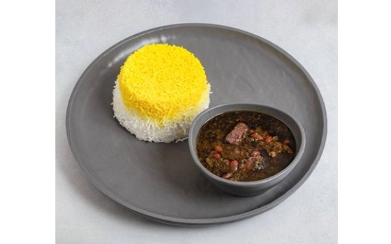چلو خورشت قورمه سبزی اقتصادی