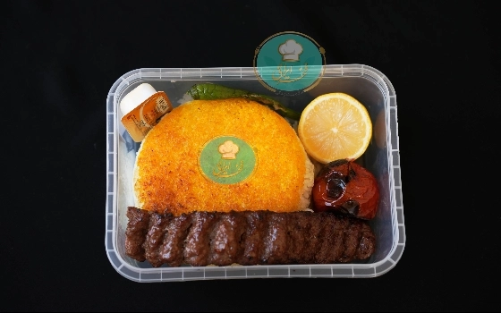 چلو کوبیده تک سیخ