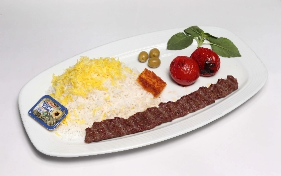 چلو کوبیده تک سیخ