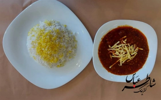 چلو خورشت قیمه سیب زمینی