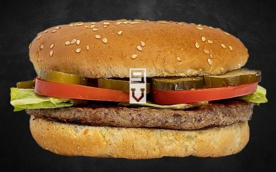 همبرگر ذغالی