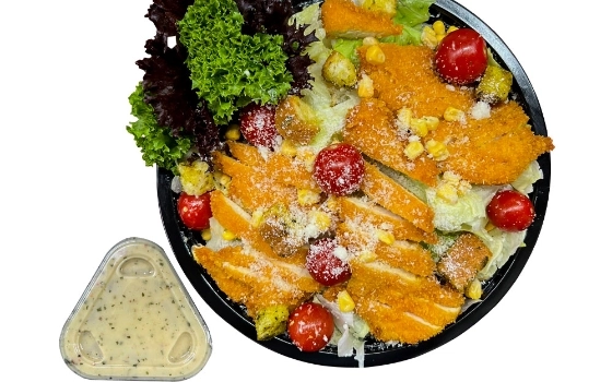 سالاد سزاربا فیله مرغ سوخاری ( 2 نفره )