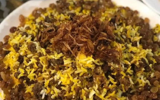 عدس پلو