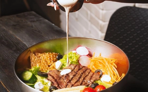 میکس سالاد استیک تک نفره