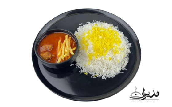 چلو خورشت قیمه سیب زمینی