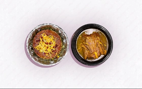 سبزی پلو با گردن
