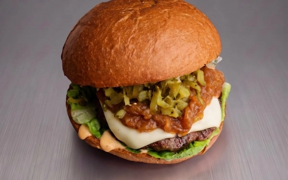 برگر پیاز کاراملی | ONION MELT BURGER