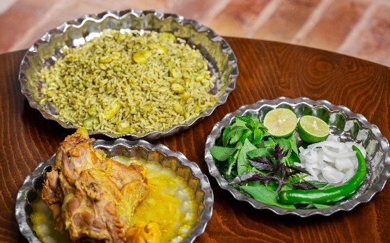 باقالی پلو با گردن