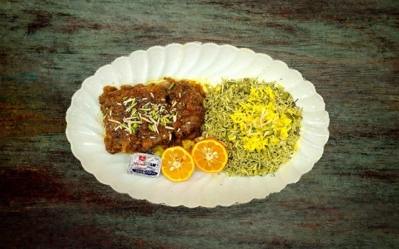 شوید باقالا با گردن گوسفندی