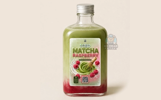 ICED MATCHA RASPBERRY LATTE