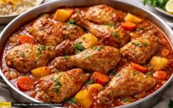 خوراک مرغ سرخ شده
