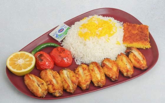چلو بال کبابی 8 تکه