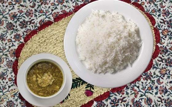 چلو باقلی خورشت