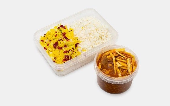 چلوخورشت قیمه (باظرف ماکروفری)