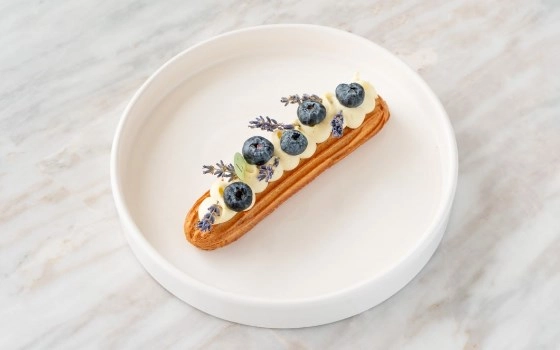 Vanilla and Raspberry Eclair