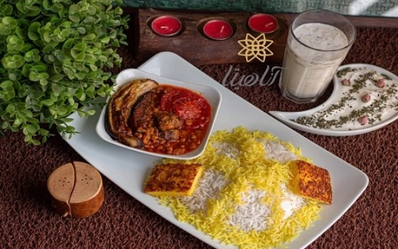 چلو خورشت قیمه بادمجان