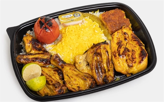 چلو جوجه کباب با استخوان (450 گرمی)