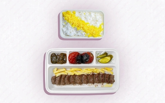 چلو کباب لقمه ساده
