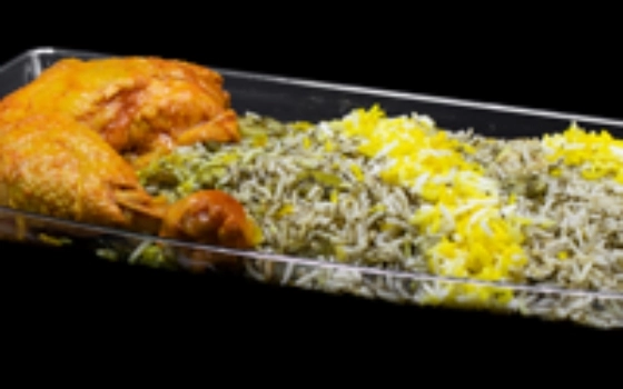 باقالی پلو با مرغ