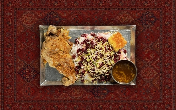 آلبالو پلو با ماهیچه