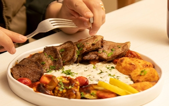 بشقاب زبان آرام پخت