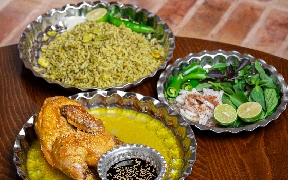 باقالی پلو با اکبر جوجه