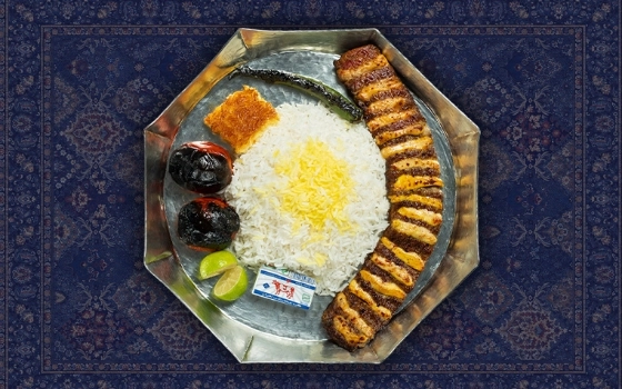 چلو کباب لقمه نگین دار
