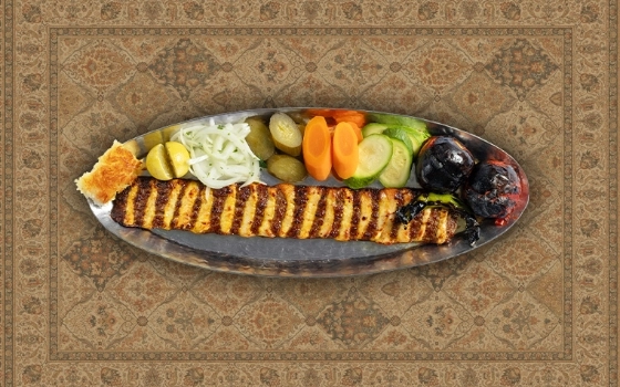 خوراک کباب لقمه نگین دار