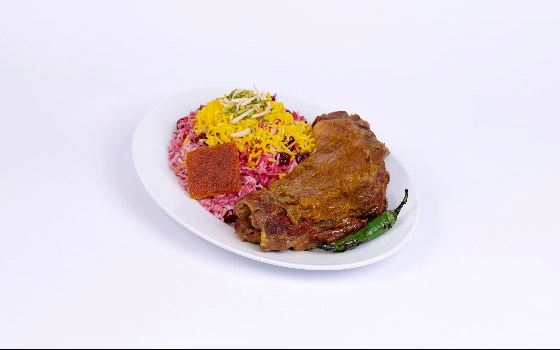 آلبالو پلو با گردن بره