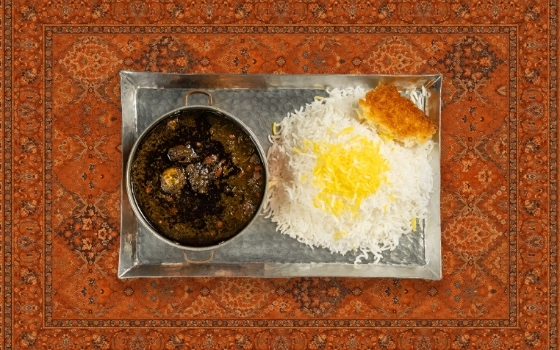 چلو خورشت قورمه سبزی