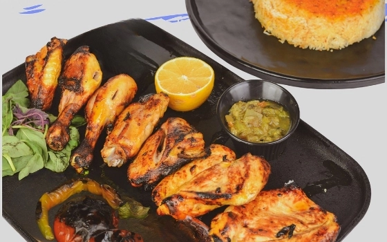 چلو جوجه با استخوان