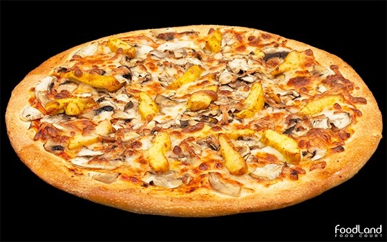 پیتزا مرغ و قارچ