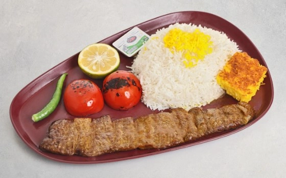 چلو کباب چنجه گوسفندی
