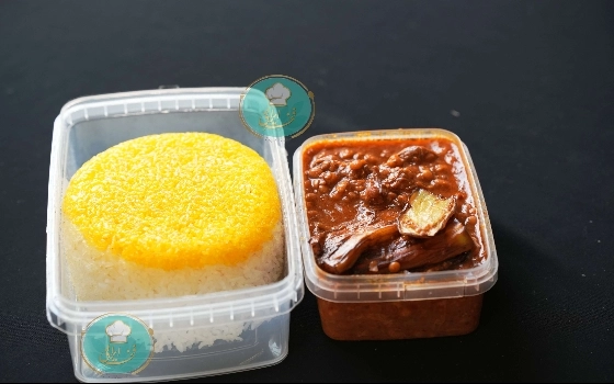 چلو خورشت قیمه سیب زمینی
