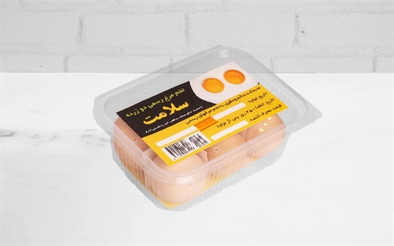 تخم مرغ رسمی دو زرده 6 عددی سلامت