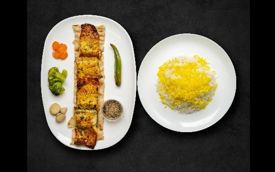 چلو ماهی قزل هیزمی