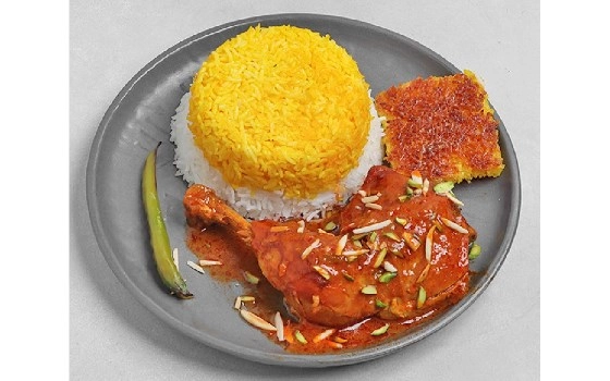 چلو مرغ ران