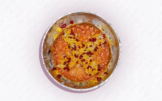 ته چین مرغ زعفرانی