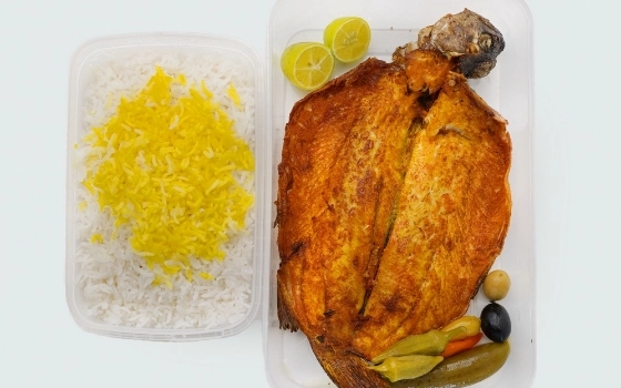 چلو ماهی سرخ شده ی VIP