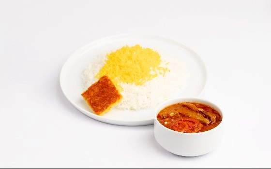 چلوخورشت قیمه بادمجان
