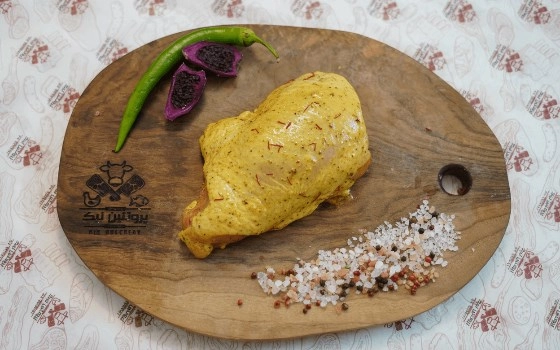 استیک سینه مرغ رژیمی زعفرانی (با روغن کنجد)