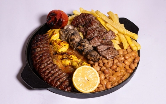 سینی کباب میکس (گوشت و مرغ)