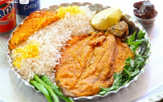 چلو ماهی سوخاری قزل الا