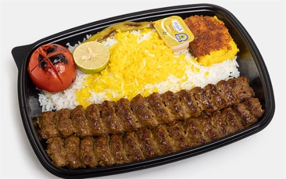 چلو کباب کوبیده زعفرانی (300 گرمی)